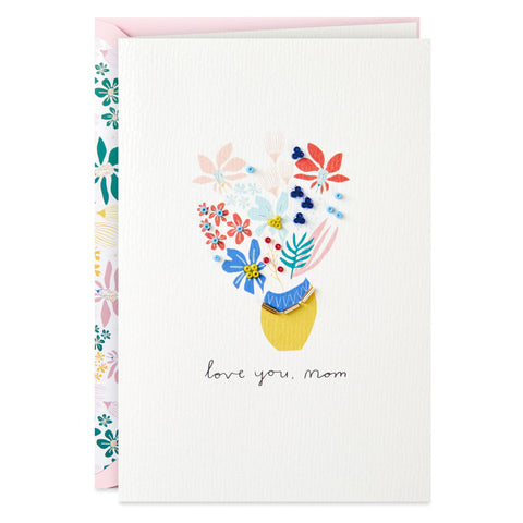 Hallmark MSI3556 Signature Vase of Flowers Mother's Day Card