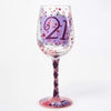 Enesco 21st Birthday Wine Glass Lolita