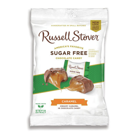 Russell Stover, Sugar Free, Butter Cream Caramel Candy, 3oz Bag (Pack of 4)