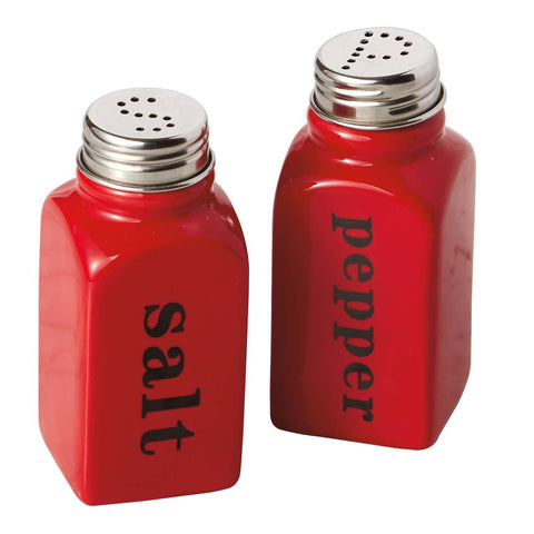 Design Imports 29691 Red Ceramic Salt & Pepper Shakers