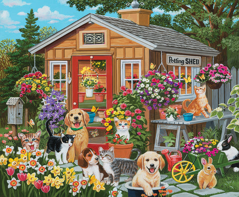 Suns Out 30452 Visiting The Potting Shed 1000 pc Jigsaw Puzzle