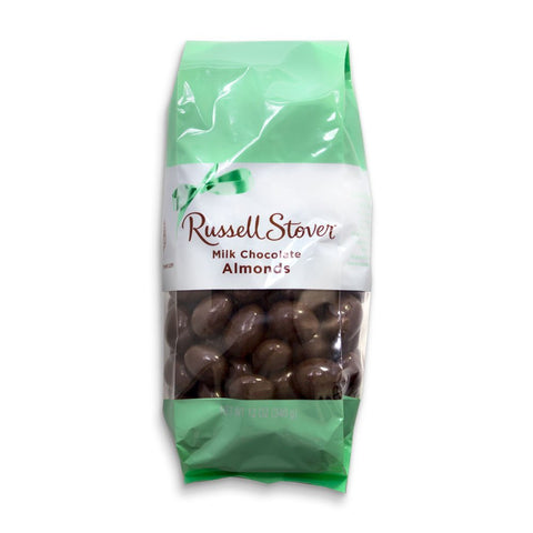 Russell Stover 0647 RDS Milk Chocolate Almonds 12 oz Bag