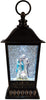Roman Dropship 133517 Led Swirl Lantern Holy Family Standing, 9.75" Black