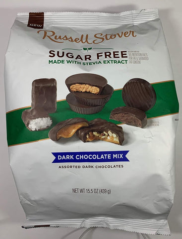 Russell Stover 6998 Sugar-Free (made with Stevia) Dark Chocolate Mix 15.5 oz