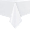 Hiasan White Plastic Tablecloth Rectangle 100% Water/Spillproof Stain Resistant Wipe Clean 60" x 84"