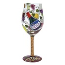 Enesco �My Therapy� Hand-painted Artisan Wine Glass, 15 oz.