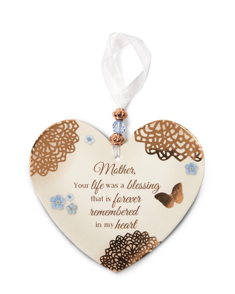 Pavilion 19036 Remembering Mother 4" x 6" Heart-Shaped Ornament