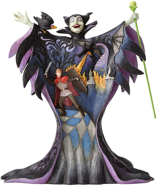 Enesco 4055439 Jim Shore Maleficent with Scene Malevolent Madness 8.75 Inch, Multicolor