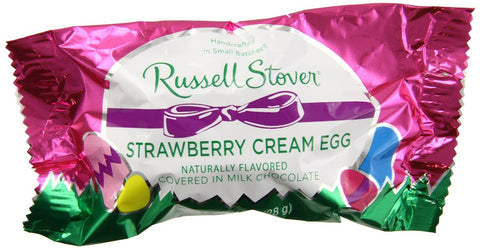 Russell Stover 0361P Milk Chocolate Strawberry Cream Egg, 1 oz. - 3PACK