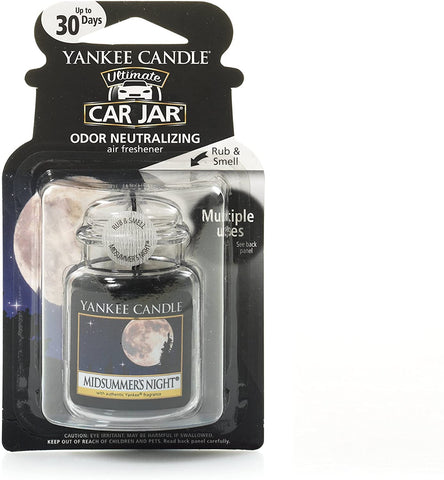 Yankee Candle 1220877 Gel Car Jar Ultimate Hanging Odor Neutralizing Air Freshener MidSummer's Night