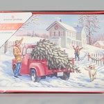 American Greetings Red Truck W/ Tree