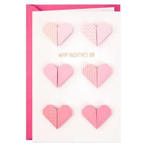 Folded Hearts Valentine's Day Card for Anyone