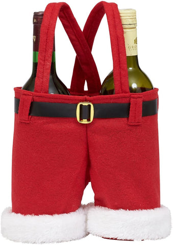 Design Imports 90729 Santa Pants Wine Bottle Tote