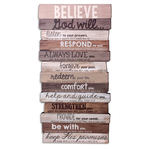 Dickson 45019 Lighthouse Christian Products  Believe Wall Art Plaque