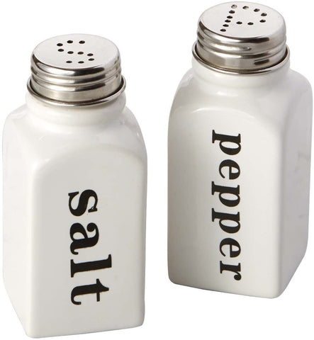 Design Imports 29692 Salt and Pepper Shaker Set, White