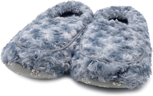 Intelex CURLY GRAY WARMIES Cozy Plush Body Slippers