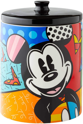 Enesco 6004975 Disney Britto Mickey Mouse Cookie Jar Canister, 9.5 Inch, Multicolor