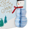 Hallmark 7.7" Square Honeycomb Snowman Christmas Gift Bag