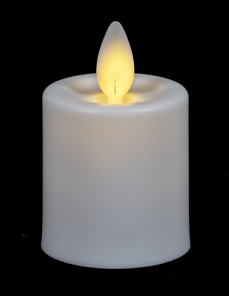 Ganz LLR1053 Water-Resistant, Remote Ready White 2 x 2 Resin LED Votive Candles, Set of 2