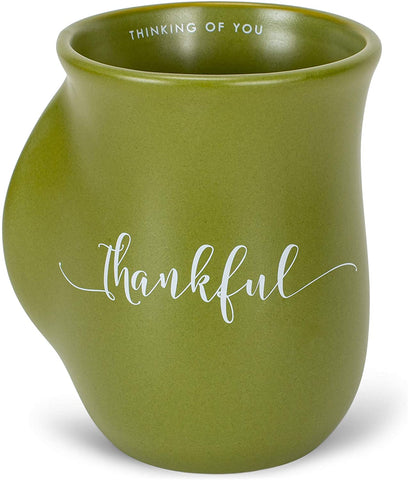 Dickson 18996 Lighthouse Christian Products Thankful For You Chalet Green 14 Ounce Ceramic Handwarme