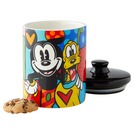 Enesco 6004977 Disney by Britto Mickey Mouse and Pluto Cookie Jar Canister, 6 Inch, Multicolor