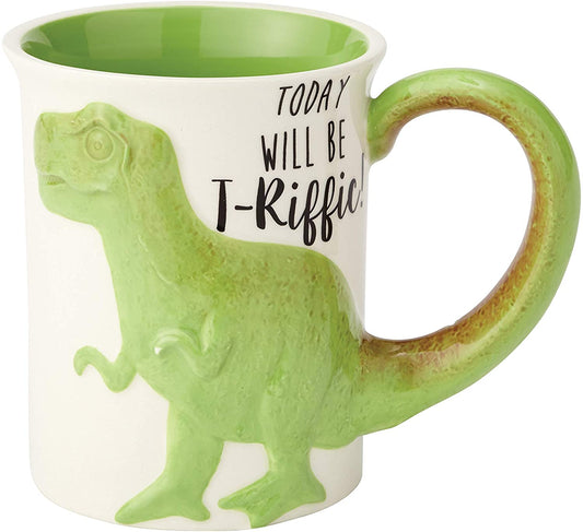 Enesco 6000549 Our Name Is Mud T-RIFFIC TEA REX SCULPTED MUG