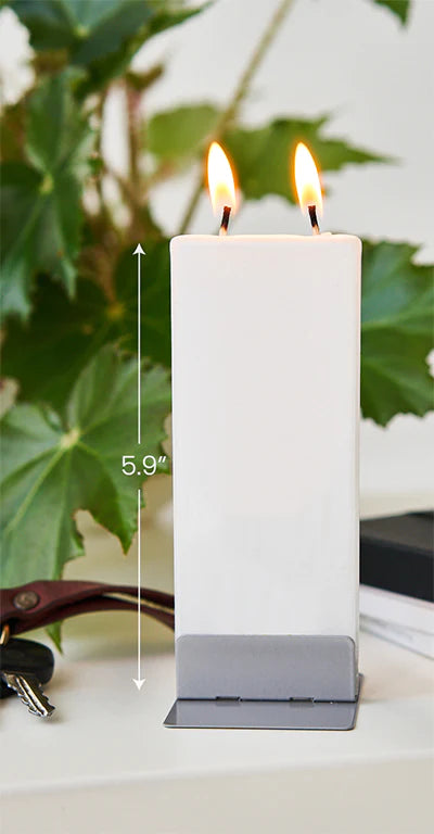 Flatyz D19036 Hand Painted Flat Candle Unscented, Dripless, Smokeless Peony