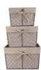 Design Imports Z015 Farmhouse Chicken Wire Storage Baskets with Liner, Assorted Set, Natural 3 Piece