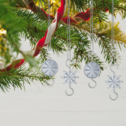Hallmark QSB6192 Miniature Star Metal Ornament Hooks, (Pack of 4)