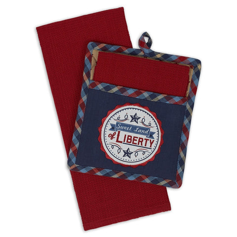 Design Imports 91041 Land Of Liberty Potholder Gift Set