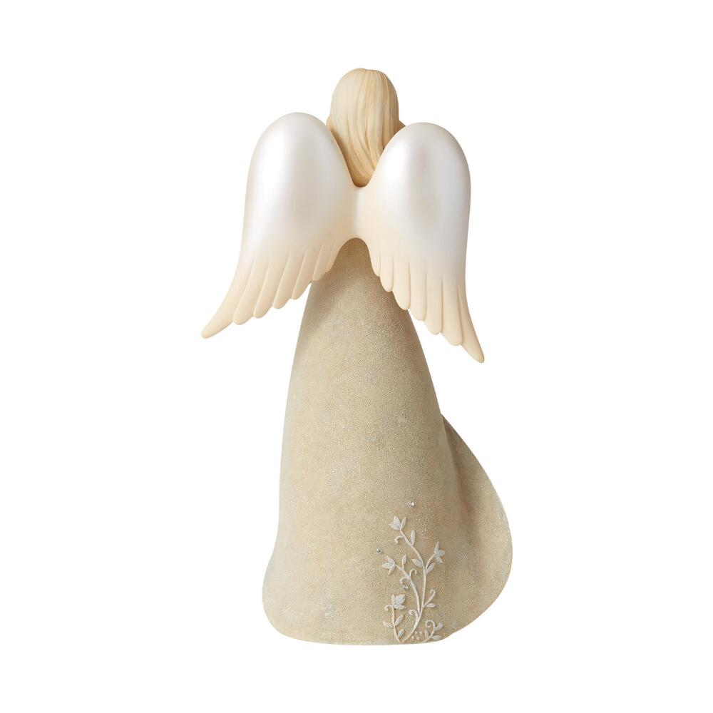 Enesco 6006505 Foundations Heart Hold You in Heaven Bereavement Angel 8.07 Inch, Multicolor