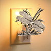 Ganz 136572 Midwest CBK Dragonfly Silhouette Plug in Night Light Silver Tone with On/Off Switch