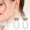 Tunkence Pearl Earrings for Women Girls Boho Piercing Hoop Studs Trendy Earrings