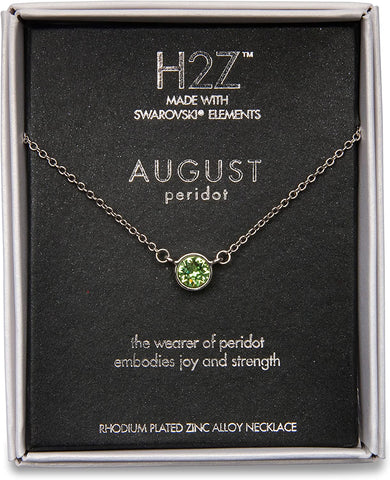 Pavilion Gift H2Z 16223 August Peridot Birthstone Necklace with 18" Chain
