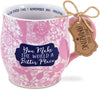 Dickson 18768 You Make The World A Better Place Amaranth Pink Floral 13 Ounce Ceramic Mug