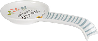 Pavilion 54241 Life is Short Lick the Spoon Ceramic Floral Spoon Rest