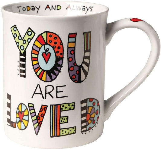 Enesco 4035247 Our Name is Mud “You Are Loved” Porcelain Mug, 16 oz.