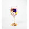 Enesco  GLS11-5530R  Lolita Birthday Girl Artisan Painted Wine Glass 15 oz.