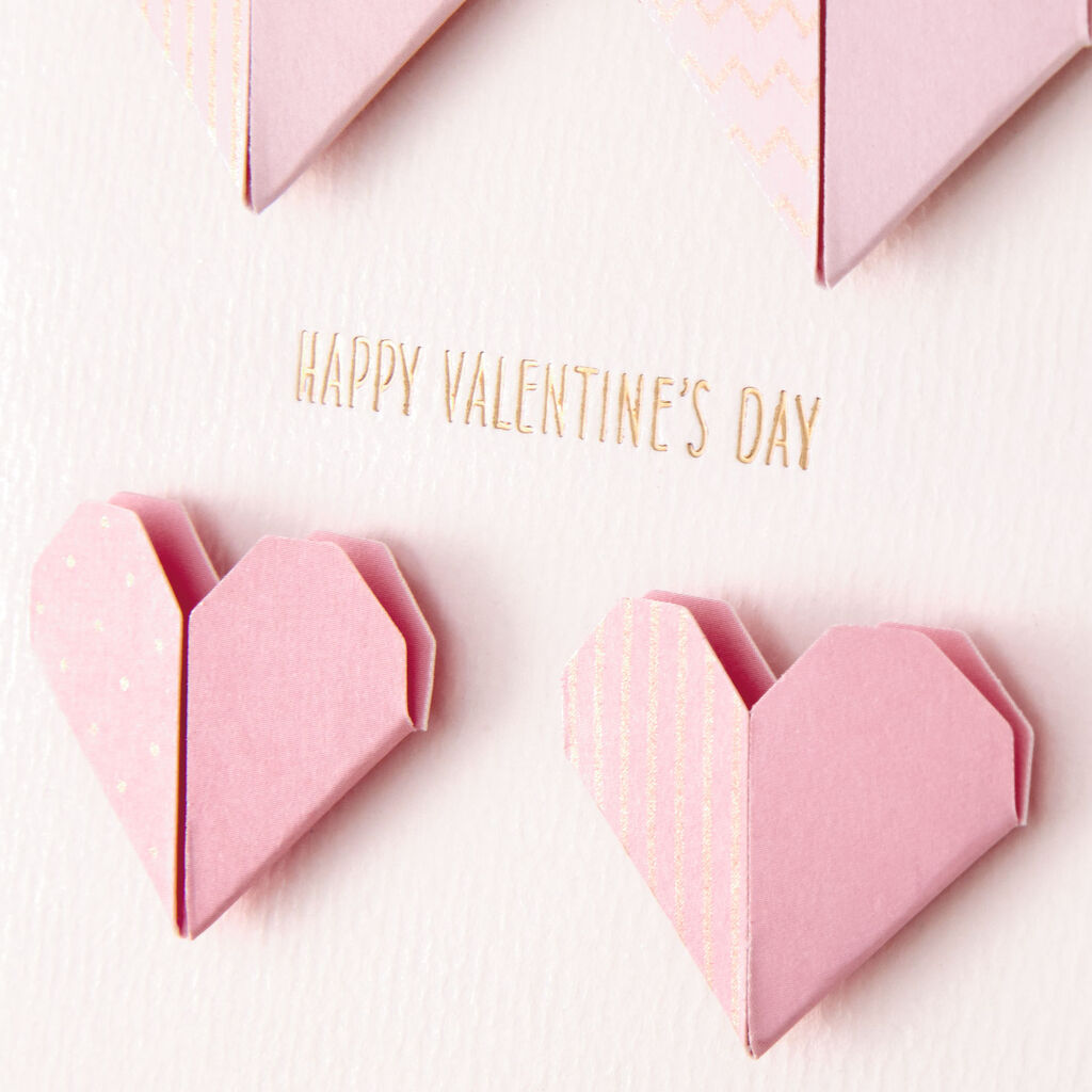 Folded Hearts Valentine's Day Card for Anyone