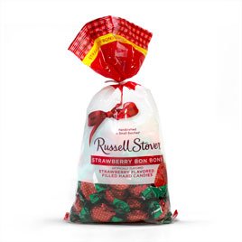 Russell Stover 9836RTL Strawberry Bon Bons Hard Candies 12 oz Bag