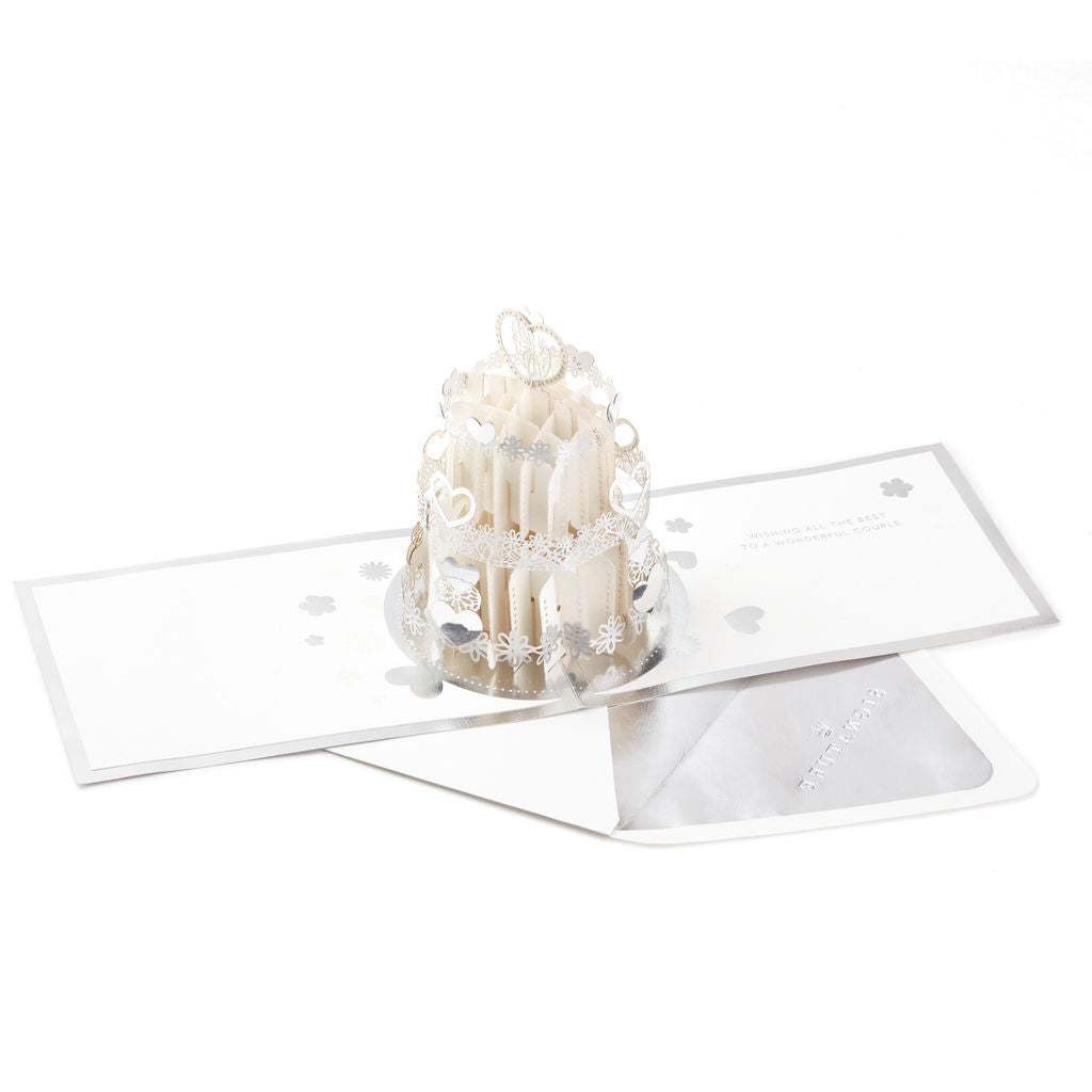 Hallmark LAD2660 Signature Congratulations Wedding Cake 3D Pop Up Card