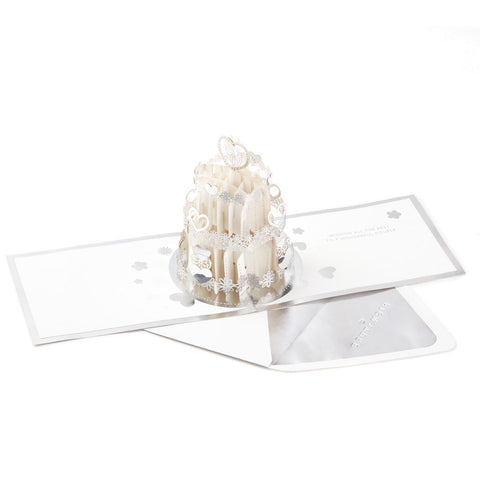 Hallmark LAD2660 Signature Congratulations Wedding Cake 3D Pop Up Card