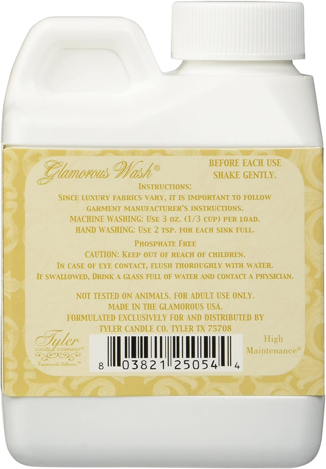 Tyler 25054 Glamorous Wash High Maintenance 4oz Fine Laundry Detergent