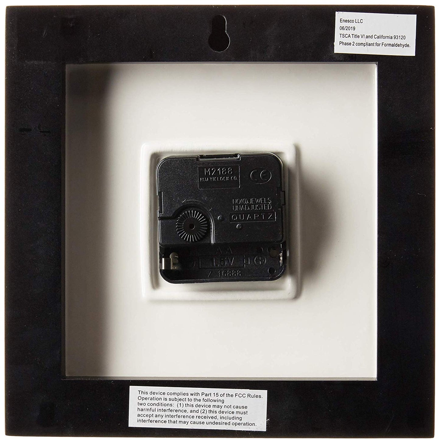 Enesco 10320 Whatever. Scrambled Numbers Always Late 7.5 x 7.5 Inch Square Hanging Wall Clock