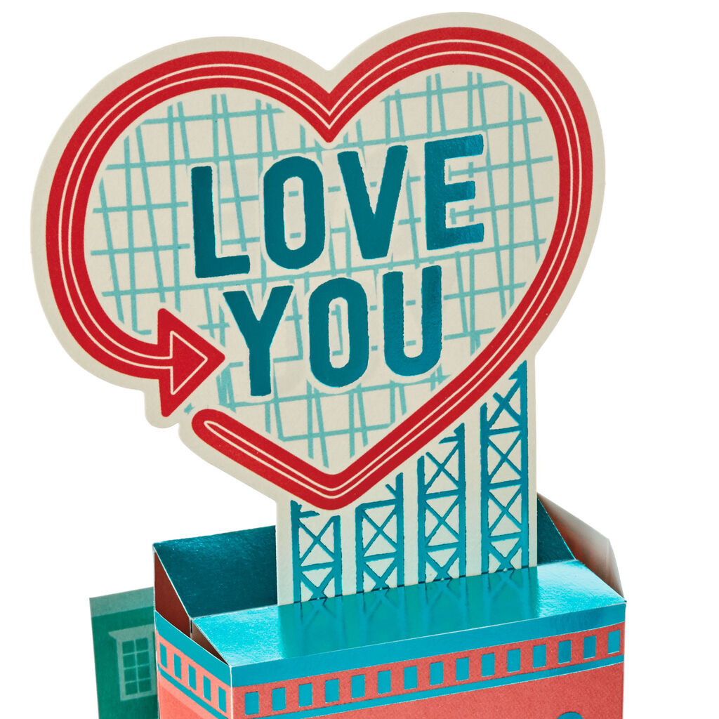 Hallmark Paper Wonder Love You City Scene 3D Pop Up Love Card