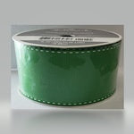 Hallmark Green Ribbon with white Stitching Grosgrain Ribbon