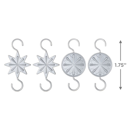 Hallmark QSB6192 Miniature Star Metal Ornament Hooks, (Pack of 4)