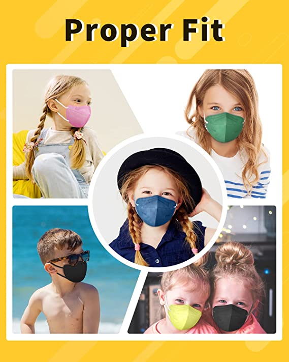 Mask Small Size, Colored Mask Individual Wrapped 20 Packs, Mask Soft with Adjustable Nose Clip