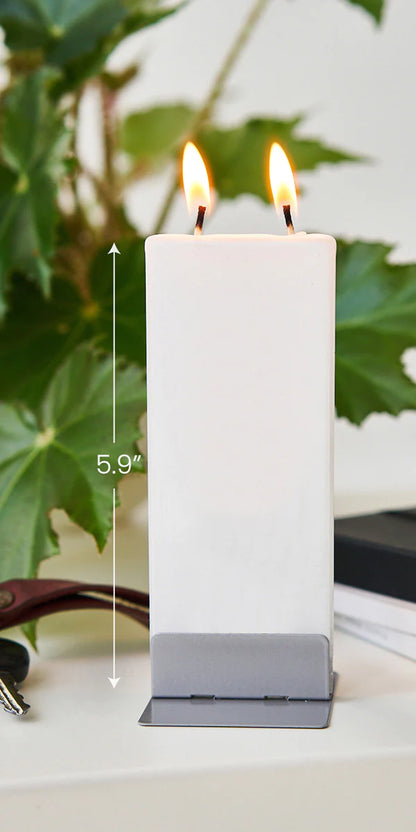 Flatyz D22018 Hand Painted Flat Candle Unscented, Dripless, Smokeless Goldenrod with Yellow Flowers