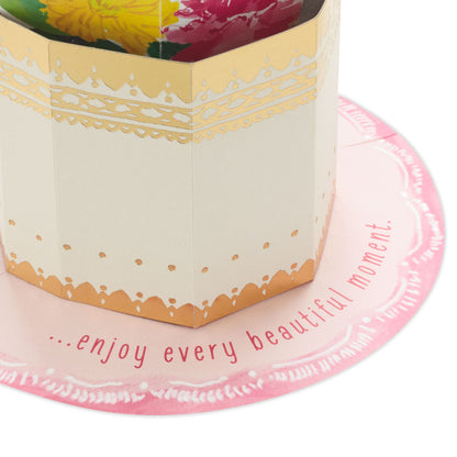 Hallmark WDR1161 Enjoy Every Beautiful Moment Flower Vase 3D Pop-Up Card
